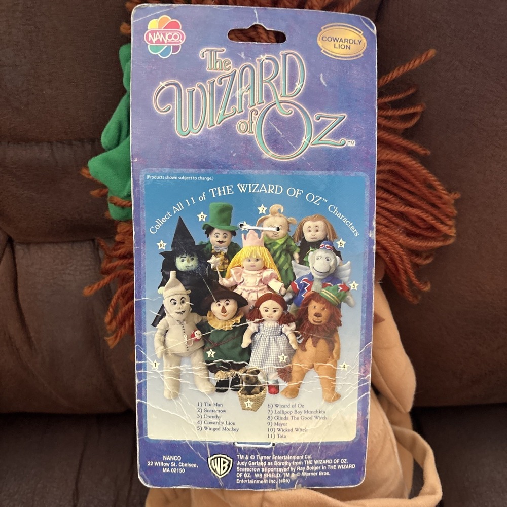 Sugar Loaf Wizard Of‎ Oz 1988 The Cowardly Lion Nanco 13" Plush New Vintage - Picture 2 of 4